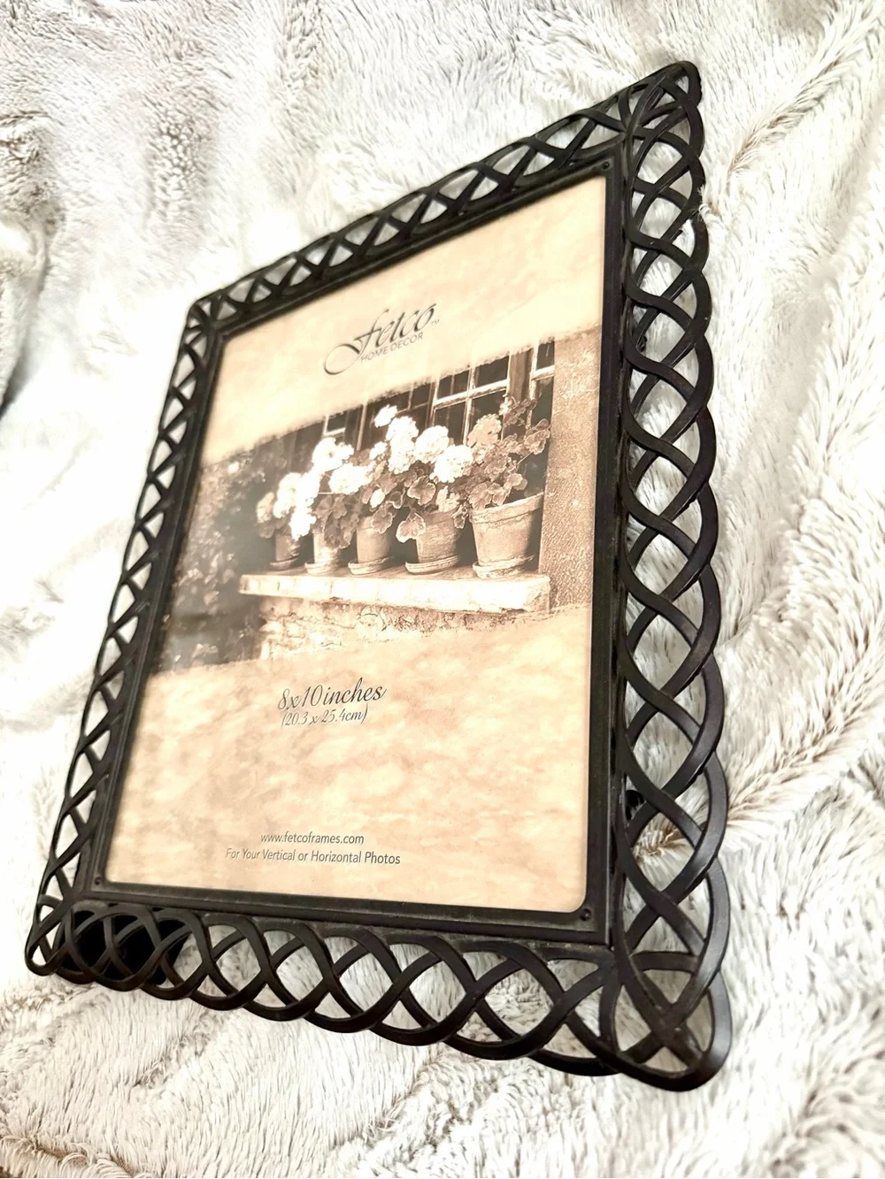 Fetco Black Woven Metal Picture Frame